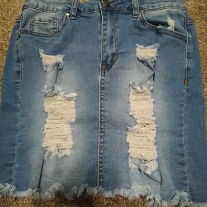 Fashion nova jeans skirt in medium
